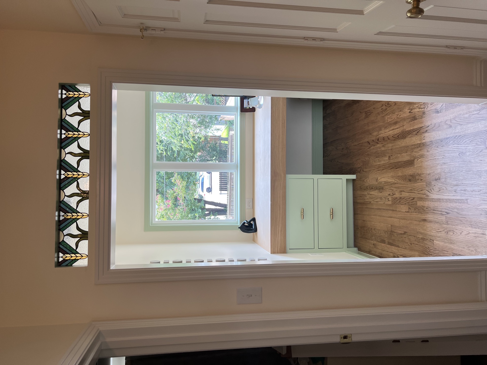 Kate & Tony custom transom window