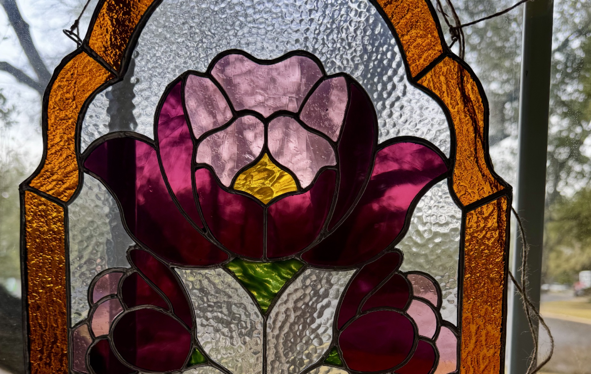 Cognasi Glass Co. handmade stained glass rose